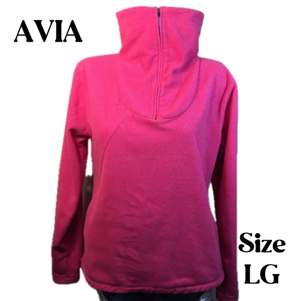 AVIA ACTIVE WEAR WOMEN FLEECE 1/4 ZIP PULLOVER LG